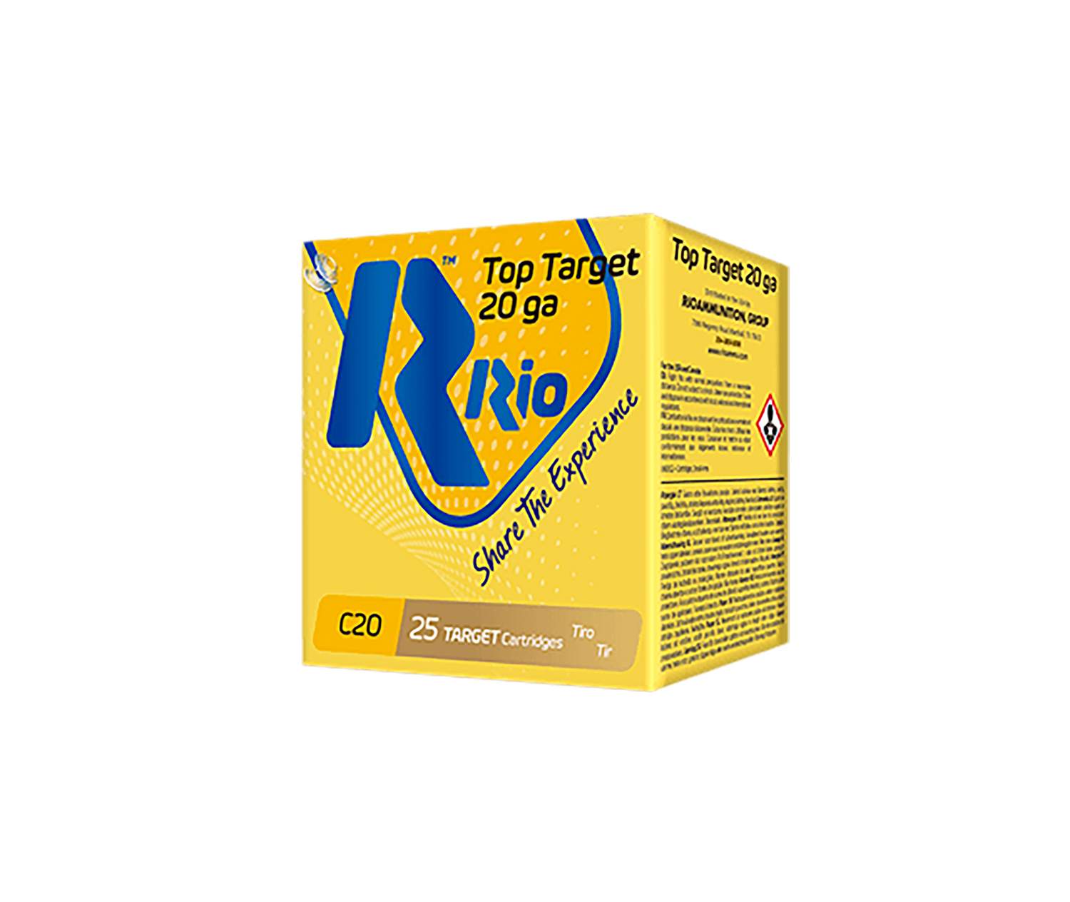 Rio Ammunition TT208 Top Target 20Gauge 2.75″ 7/8oz 8Shot 25 Per Box/10 Case