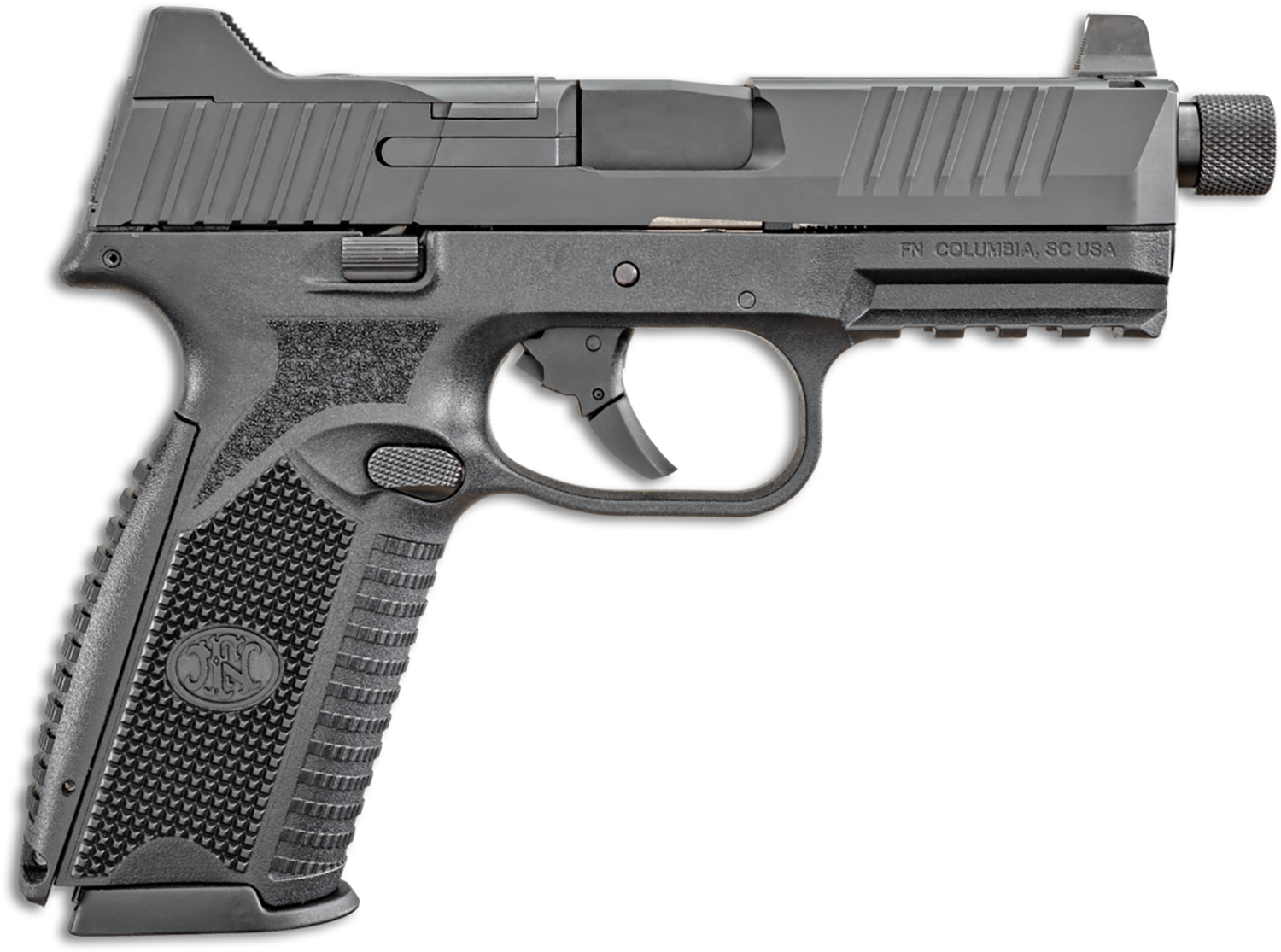 FN 66100527 509T 9mm Luger 10+1, 4.50″ Black Steel Threaded Barrel, Matte Black Optic Ready/Serrated Stainless Steel Slide, Matte Black Polymer Frame w/Picatinny Rail