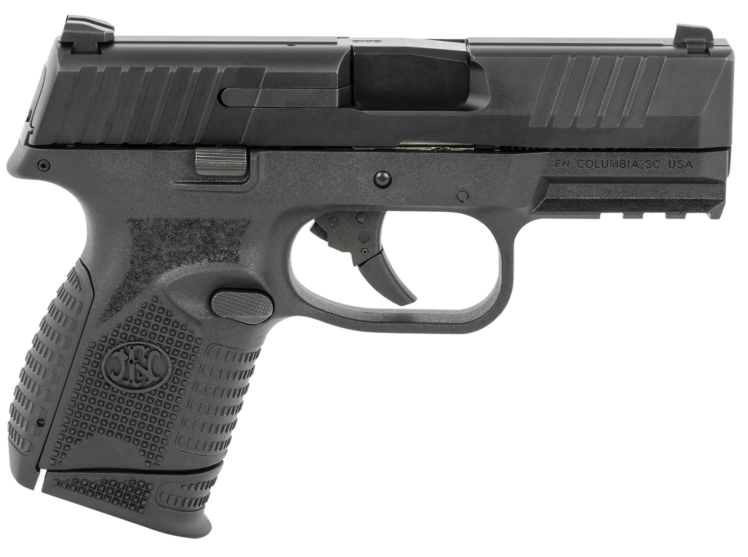 FN 66100816 509C  Steel Frame 9mm Luger 10+1, 3.70″ Black Steel Barrel, Matte Black Serrated Stainless Steel Slide & Polymer Frame w/Picatinny Rail, Black Interchangeable Backstrap Grip, Ambidextrous