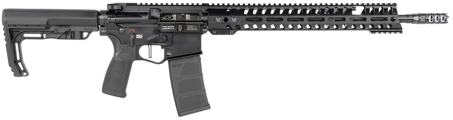Patriot Ordnance Factory 00856 Renegade + 5.56x45mm NATO 16.50″ 30+1 Black Hard Coat Anodized Black Nitride 6 Position MFT Stock Black Polymer Grip