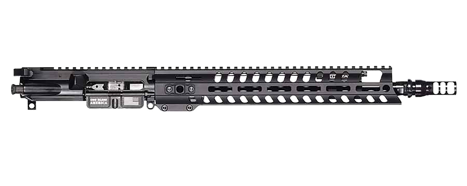 Patriot Ordnance Factory Renegade + Complete Upper 5.56x45mm NATO 10.50″ Black Nitride Barrel Aluminum Black Anodized Receiver 9″ M-LOK Handguard Adjustable Block