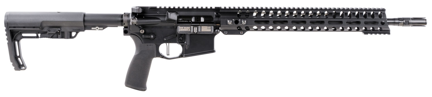 Patriot Ordnance Factory 01648 Minuteman Direct Impingement *CA Compliant 5.56x45mm NATO 16.50″ 10+1 Black Hard Coat Anodized 6 Position MFT Stock
