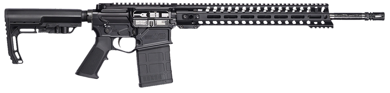 Patriot Ordnance Factory 02419 Rogue DI 308 Win 20+1 18.50″ Picatinny Rail Receiver, M-LOK/Picatinny Rail Handguard, Black Polymer Stock & Grip