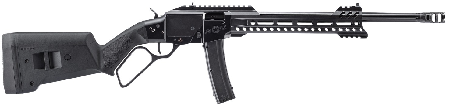 Patriot Ordnance Factory 02543 Tombstone 9mm Luger 20+1 16.50″ Black Fluted Threaded Barrel, Black Aluminum Receiver w/Picatinny Rail, M-LOK Handguard, Magpul SGA Black Synthetic Stock