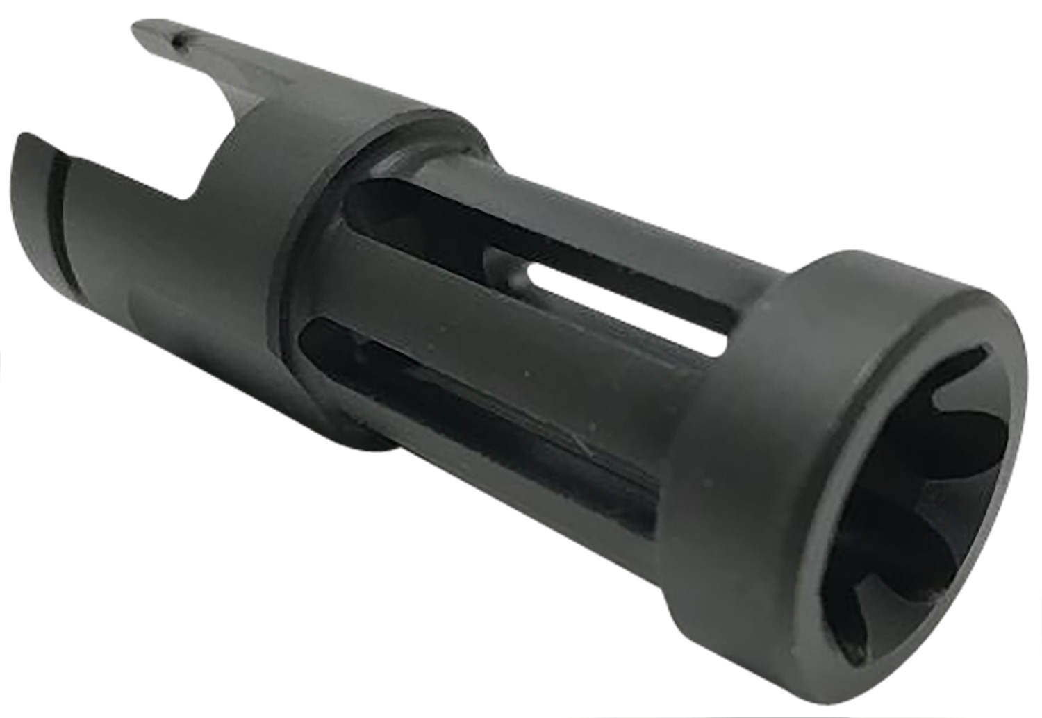 Samson 040606203 Flash Hider Black Oxide Stainless Steel with 2.50″ OAL & .860″ Diameter for Ruger 10/22