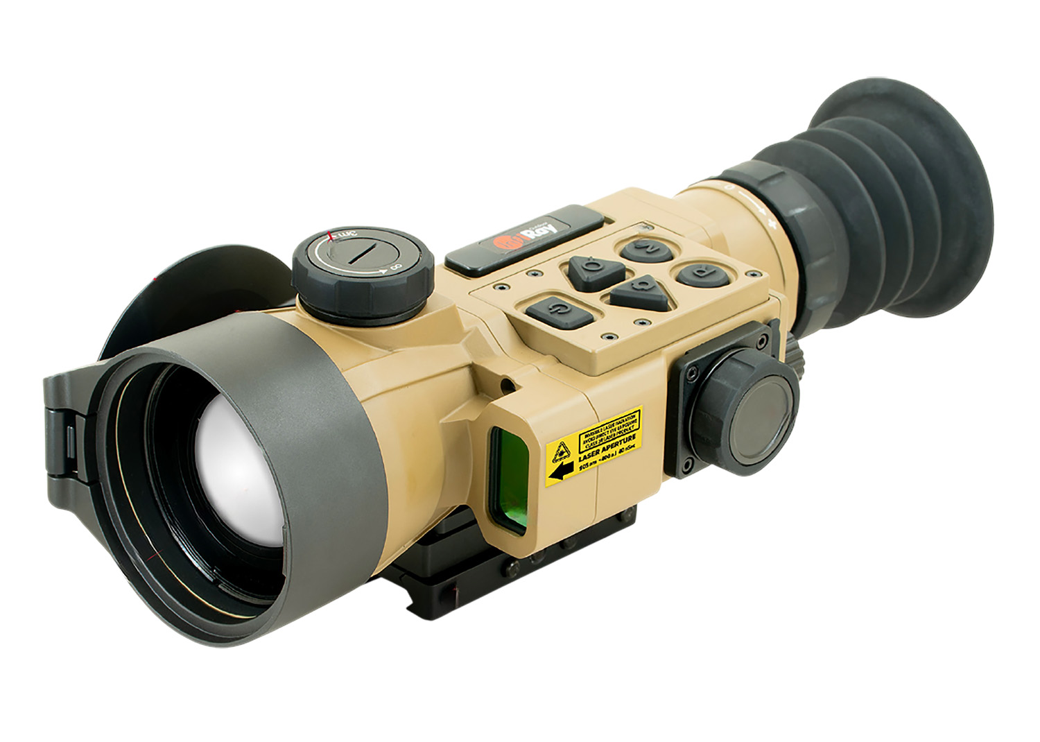 iRay USA HCH50R RICO Hybird Compact Black/Flat Dark Earth Cerakote 3.5x 50mm 8x Zoom 640×480, 10 Microns, 60/30Hz Resolution