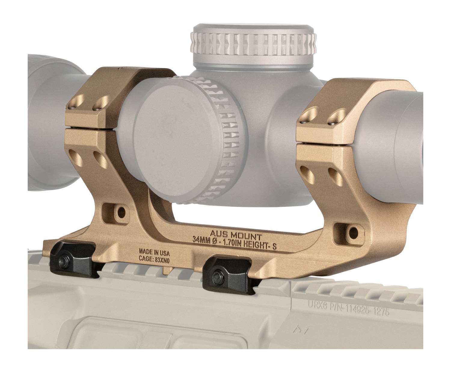 REPTILIA 100241 AUS 34MM OPTIC MOUNT 1.70″ FDE