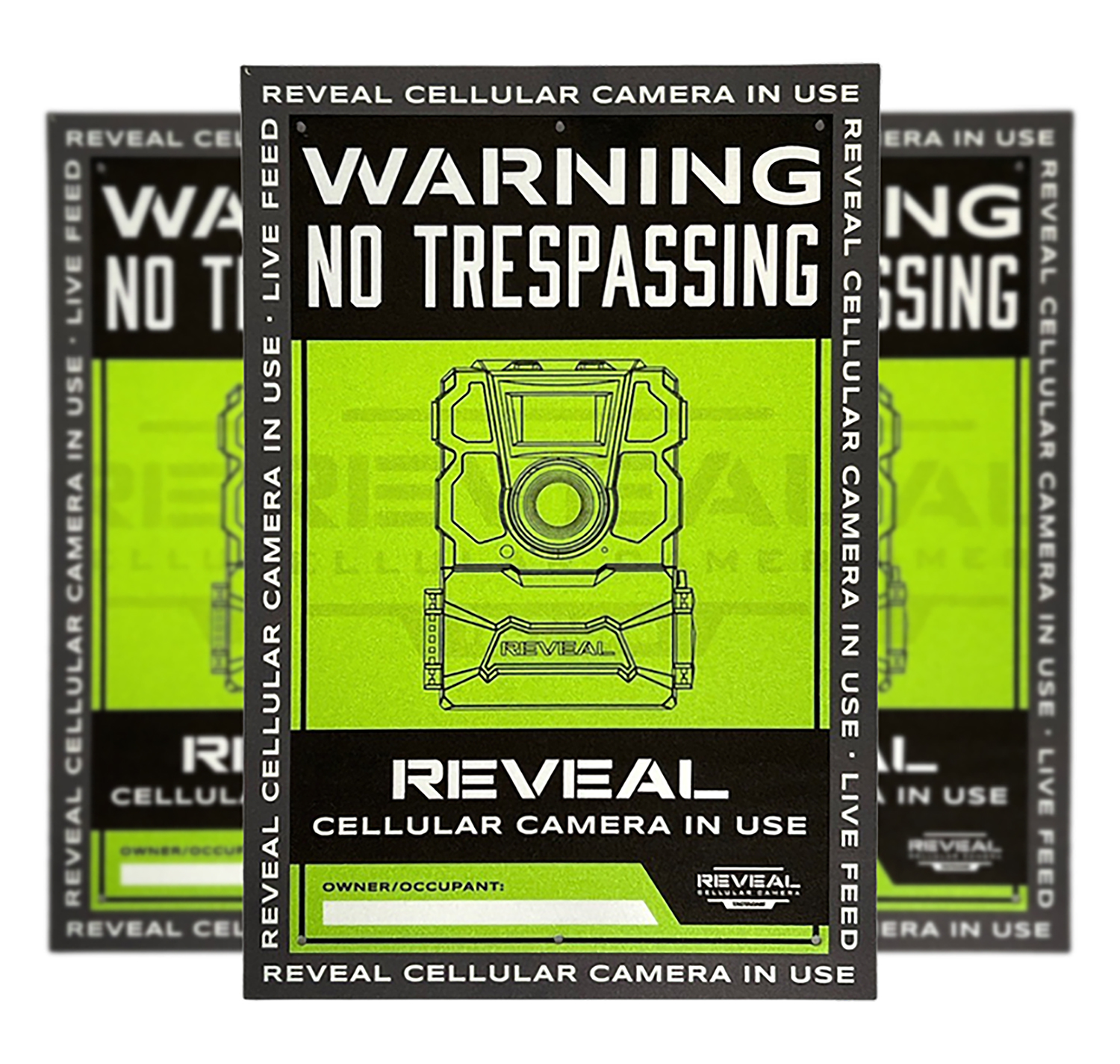 Tactacam/reveal S1 No Trespassing  Sign Durable Plastic