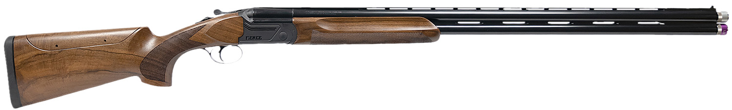 Fierce Firearms FA1230LHAC Alpha Full Size 12 Gauge Break Open 2rd 30″ Black Satin Cerakote Over/Under Vent Rib Barrel, Black Cerakote Steel Receiver, Adj Comb Oiled Turkish Walnut Stock, Left Hand