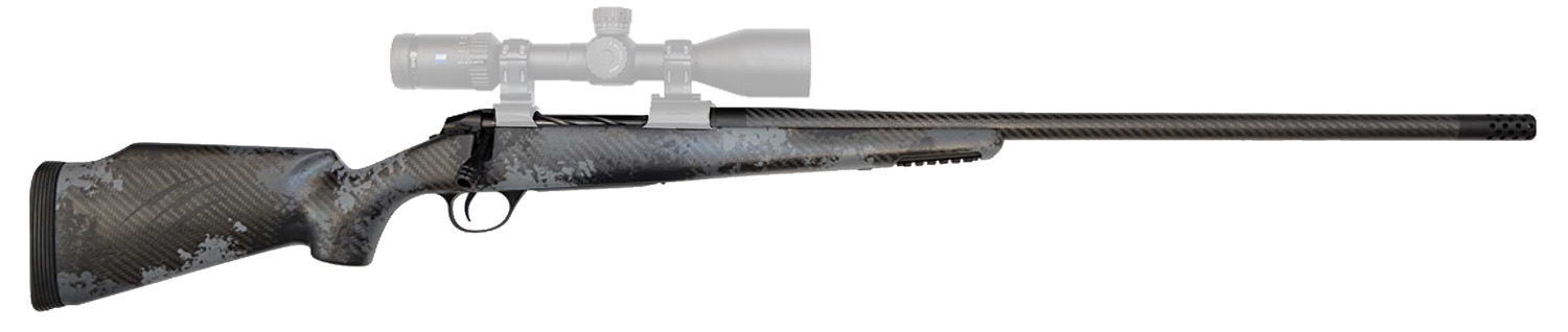 Fierce Firearms FCRG65PRC24TP Carbon Rage  Full Size 6.5 PRC 3+1, 24″ Black C3 Carbon Fiber Barrel, Tungsten Gray Cerakote Titanium Receiver, Phantom Camo Fixed Fierce Tech C3 Stock, Right Hand