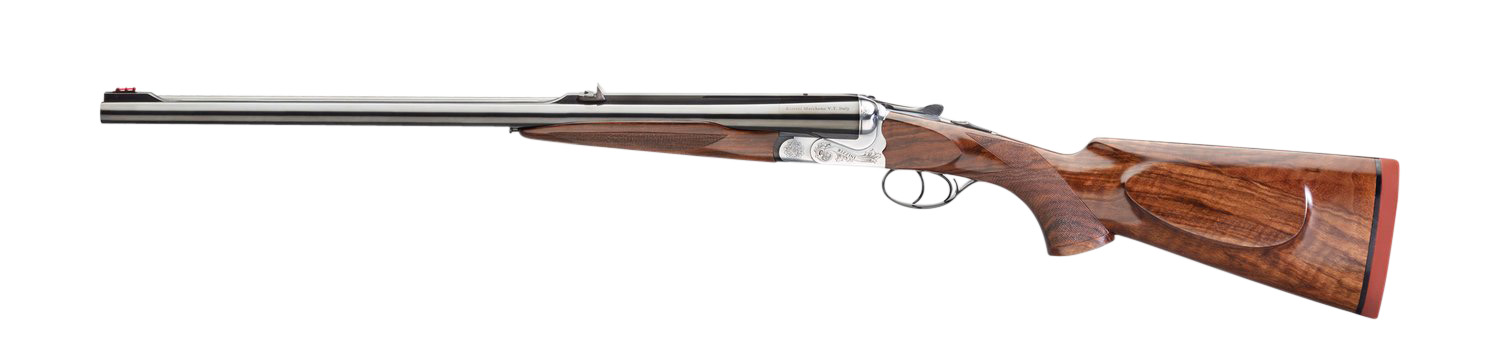 Rizzini USA 7001416 Rhino Express Full Size 416 Rigby 2rd 23″ Gloss Blued Steel Barrel, Coin Anodized Silver Engraved Steel Receiver, Oiled Turkish Walnut Fixed w/Pistol Grip Wood Stock, Ambidextrous