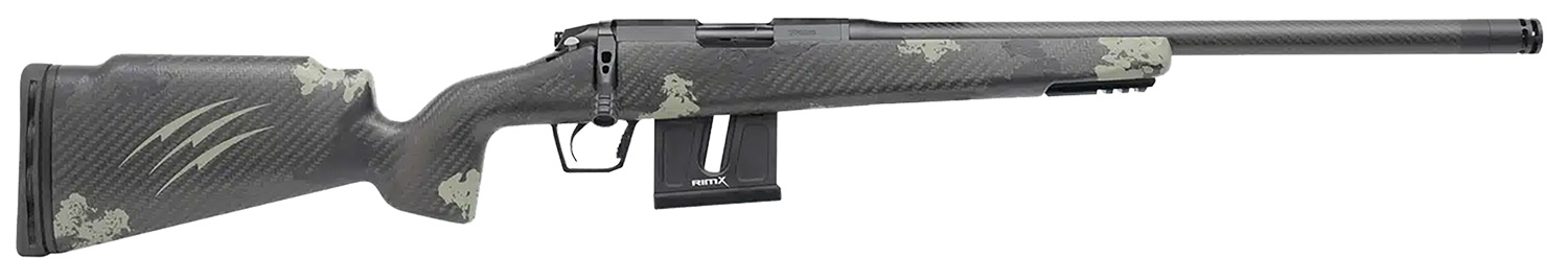 Fierce Firearms FRR17HMR18BF Carbon Razor 17 HMR 10+1 18″ Black Cerakote C3 Carbon Fiber Threaded Barrel, Black Cerakote Drilled & Tapped Steel Receiver, LR Raised Negative Comb Forest Camo Carbon Fib