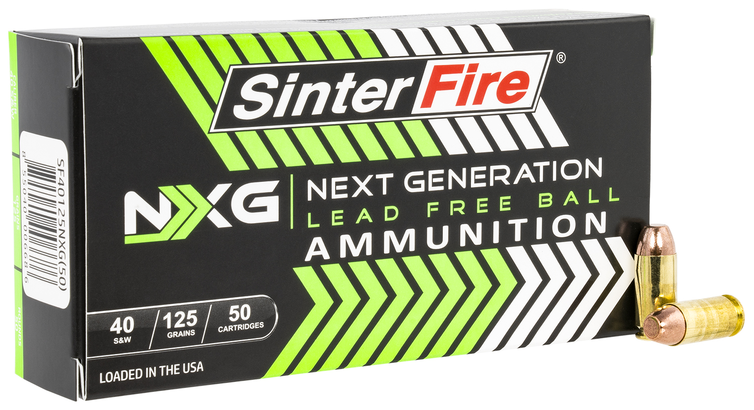 SinterFire Inc SF40125NXG Next Generation (NXG) 40S&W 125gr Lead Free Ball 50 Per Box/20 Case