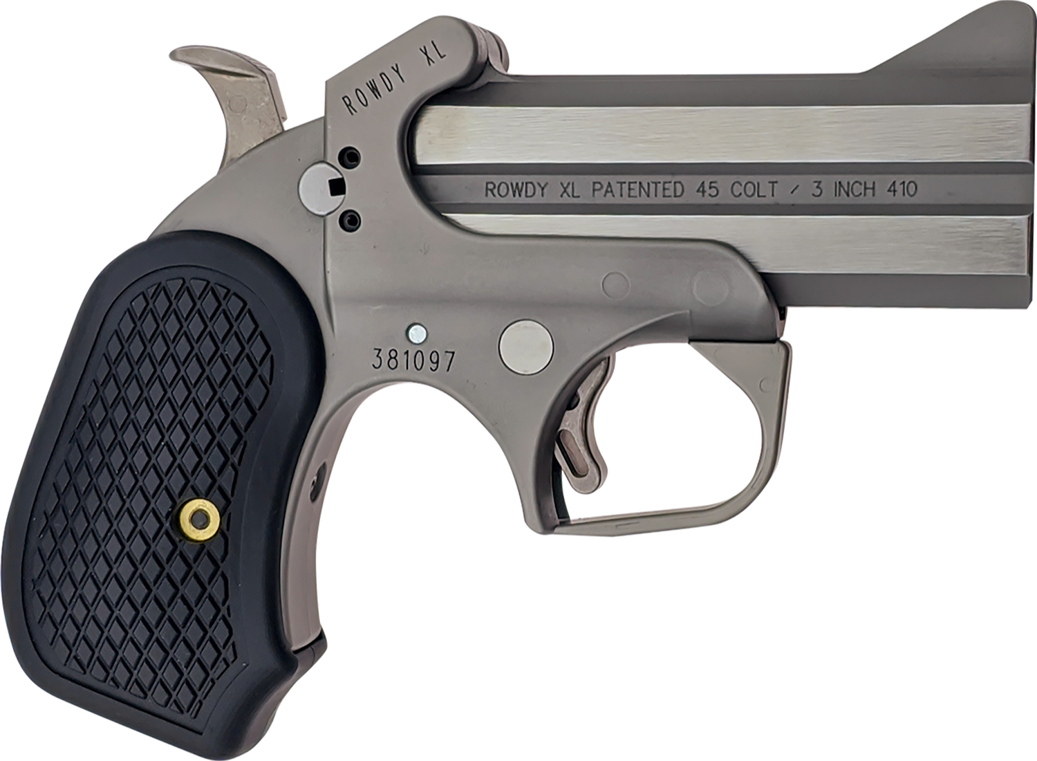 Bond Arms BARWXL Rowdy XL  45 Colt (LC) .410 2rd Shot 3.50″ Matte Stainless Steel Frame Black Extended B6 Resin Grips