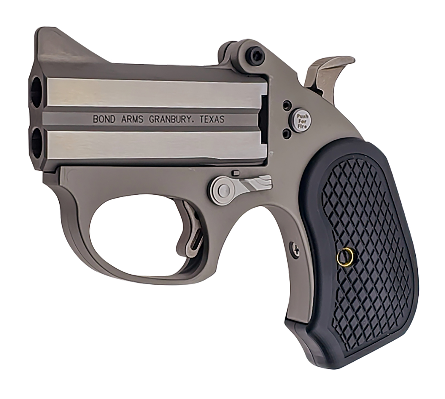 Bond Arms BAHB Honey B 22 Mag 2 3″ Rough Matte Stainless Steel Barrel & Frame, Black Extended B6 Resin Grip