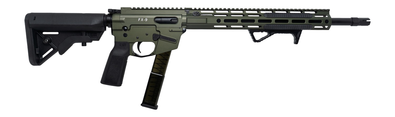 Freedom Ordance FX9R16E-ODG FX9R Elite 9mm Luger 16″ Black Nitride Barrel, OD Green Anodized Aluminum Receiver w/Picatinny Rail Black B5 Bravo Polymer Stock, B5 P Type Grip