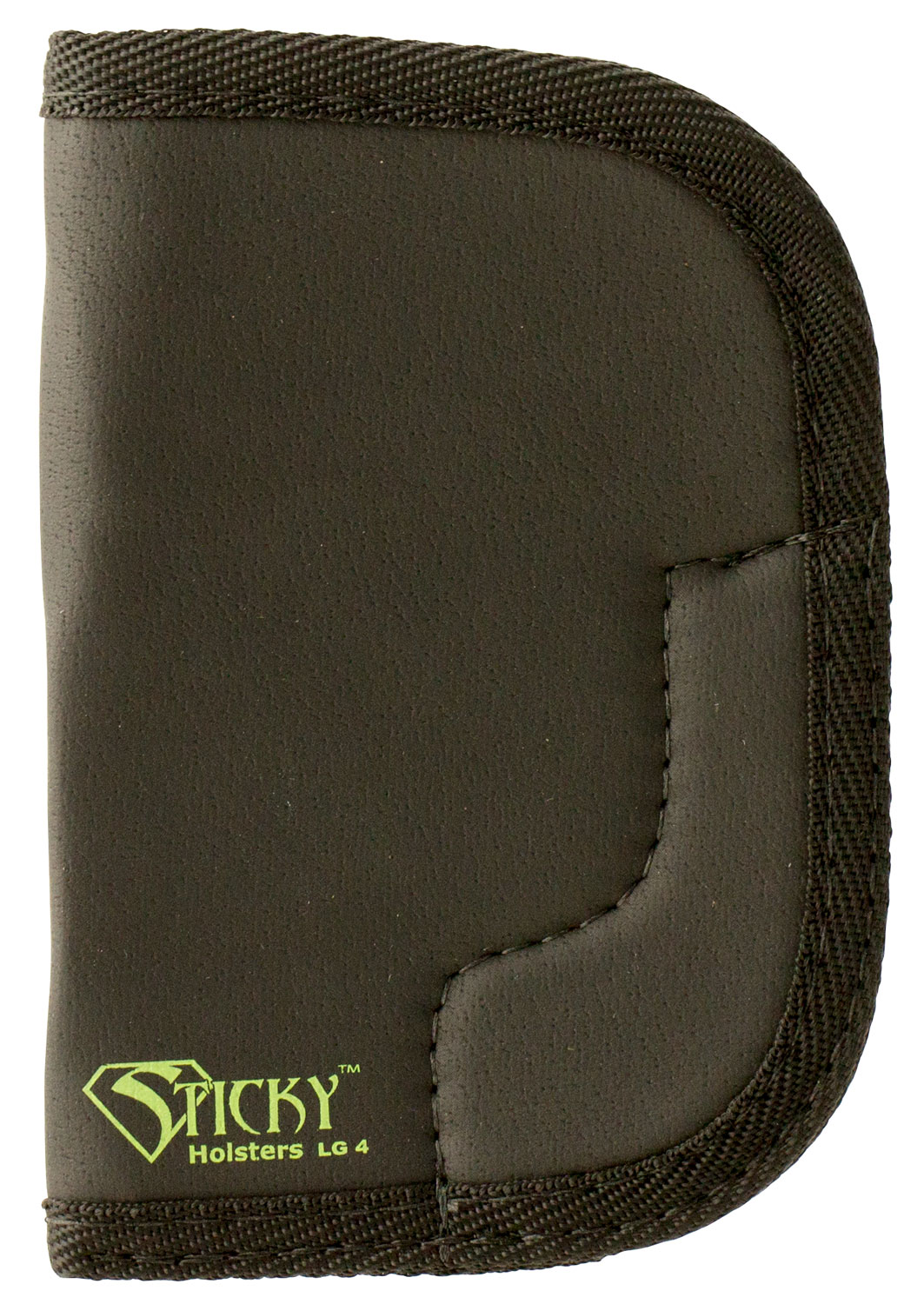 Sticky Holsters LG4 LG-4 Black/Green Latex Free Rubber Fits Lg Revolvers up to 3″ Ambidextrous