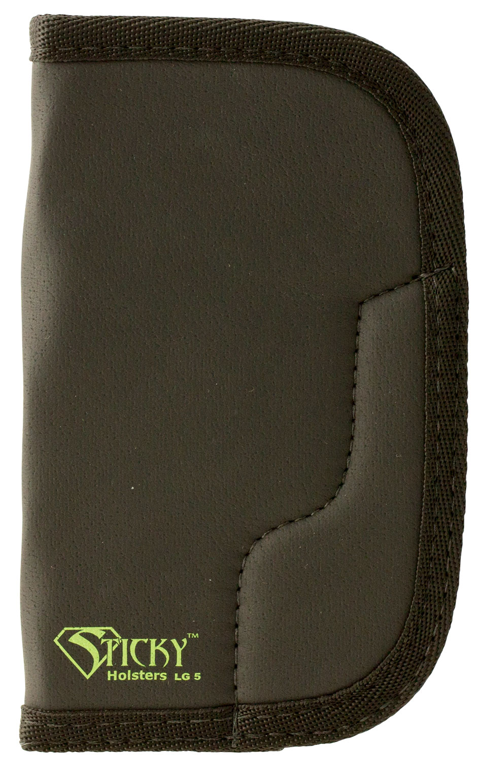 Sticky Holsters LG5 LG-5 Lg/Long Revolvers up to 4″ Latex Free Synthetic Rubber Black w/Green Logo
