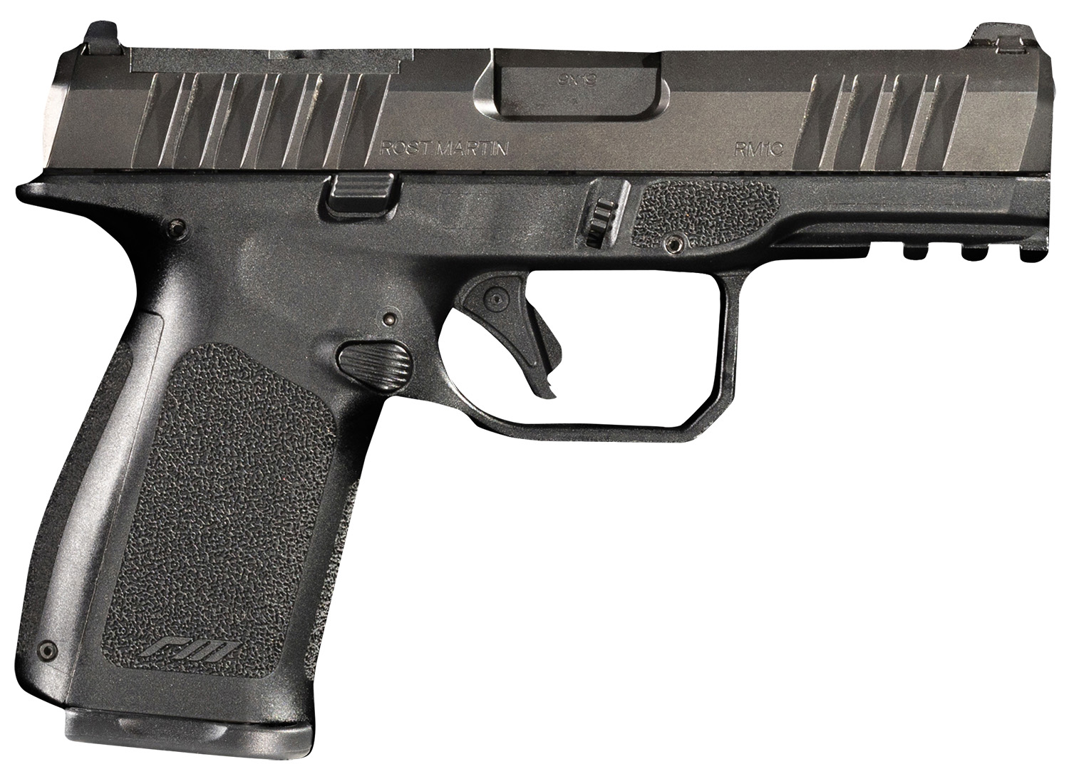 Rost Martin RM1CBLKOSP RM1C 9mm Luger 17+1 4″ Black Match Grade Barrel, Black Tenifer Optic Ready/Serrated Steel Slide, Black Polymer Frame w/Picatinny Rail, Textured Grip, Ambidextrous