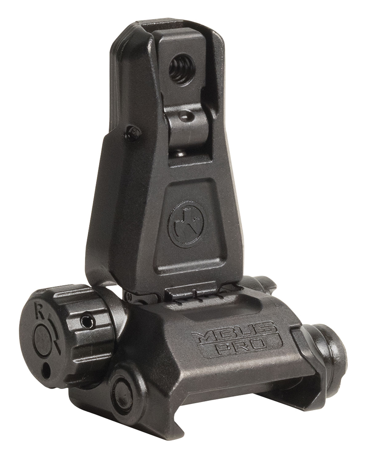 Magpul MAG276-BLK MBUS Pro Sight Rear QPQ Melonited Steel Construction for AR Platform
