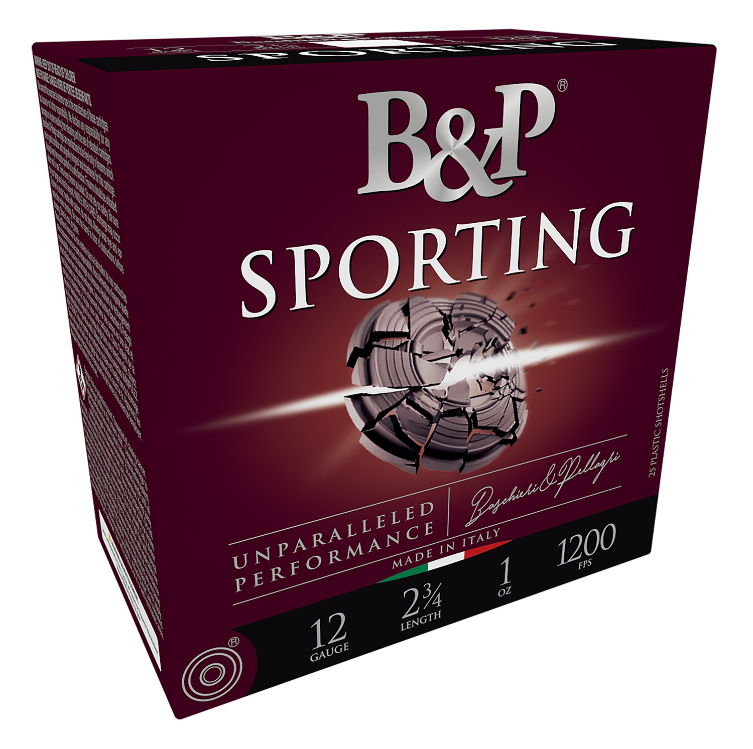 B&P 12B1SCL7 Sporting Clay 12Gauge 2.75″ 1oz 7.5Shot 25 Per Box/10 Case