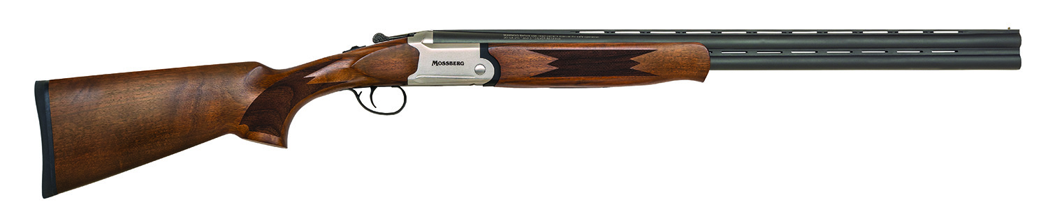 Mossberg 75475 Silver Reserve Full Size 20 Gauge Break Open 3″ 2rd 26″ Matte Blued Over/Under Vent Rib Barrel, Satin Silver Stainless Steel Engraved Receiver, Fixed Black Walnut Stock, Right Hand