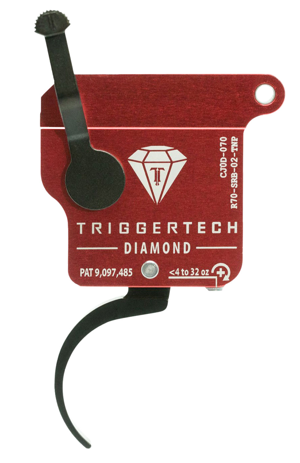 TriggerTech R70SRB02TNP Diamond Without Bolt Release Single-Stage Pro Curved Trigger with 0.30-2 lbs Draw Weight for Remington 700 Right