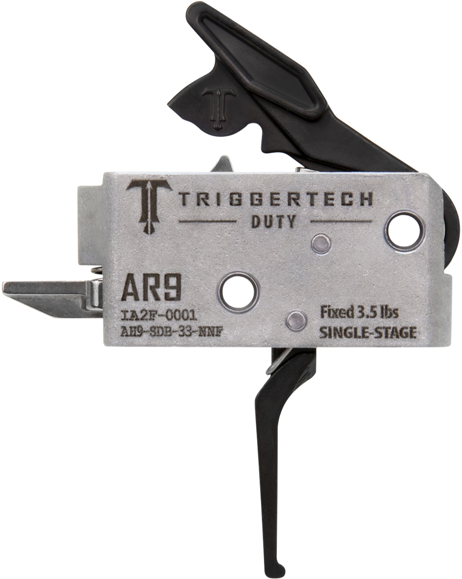 TriggerTech AH9SDB33NNF Duty Flat Trigger Single-Stage 3.50 lbs Draw Weight Fits AR-9