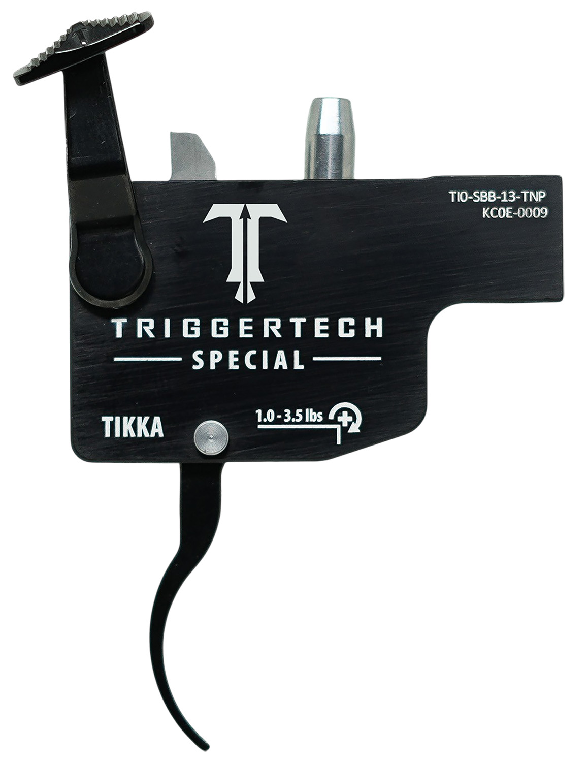 TriggerTech TI0SBB13TNP Diamond  Black Curved Lever Fits Tikka Right Hand