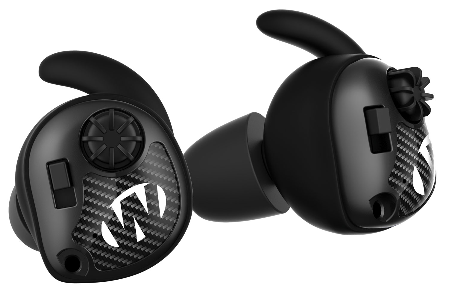 Walker’s GWPSLCR Silencer Electronic Ear Buds 25 dB In The Ear Matte Black/Carbon Fiber
