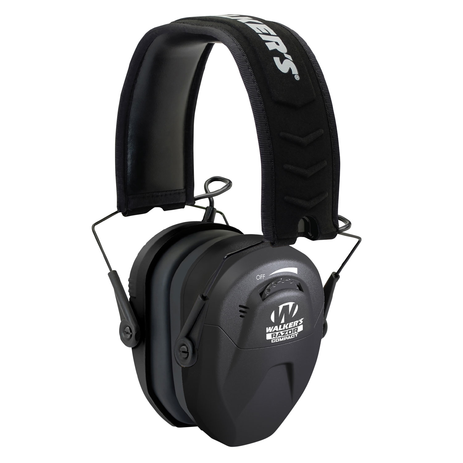 Walker’s GWPCRSEM Razor Compact Electronic Muff 23 dB Over the Head Black Polymer Fits Youth/Women