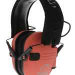 Walker’s GWPRSEMCOR Razor Slim Electronic Muff 23 dB Over the Head Coral/Black Polymer
