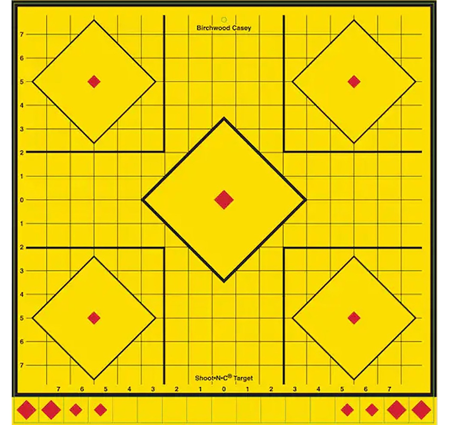 Birchwood Casey LRSIT-5PK Long Range Self-Adhesive Paper Yellow 17.75″ 5-Diamond 5 Pack