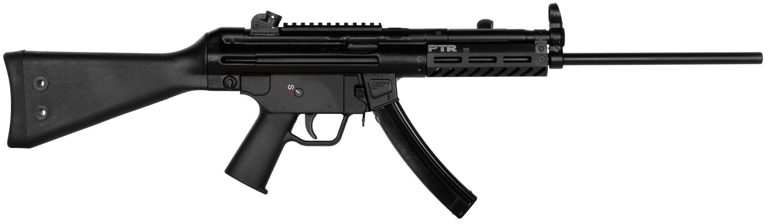 PTR 608 9R Carbine 9mm Luger 30+1 16.20″ Black Stainless Steel Barrel, Black Picatinny Rail Aluminum Receiver, M-LOK Handguard, Fixed Black Synthetic Stock, Black Polymer Grip