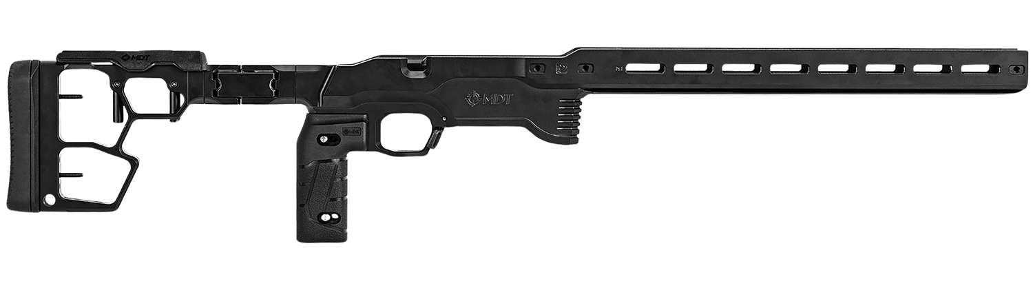 Mdt Sporting Goods Inc 114882BLK ACC Premier Gen2 Chassis System Cerakote Black Aluminum Fits Ruger American Rimfire Right Hand