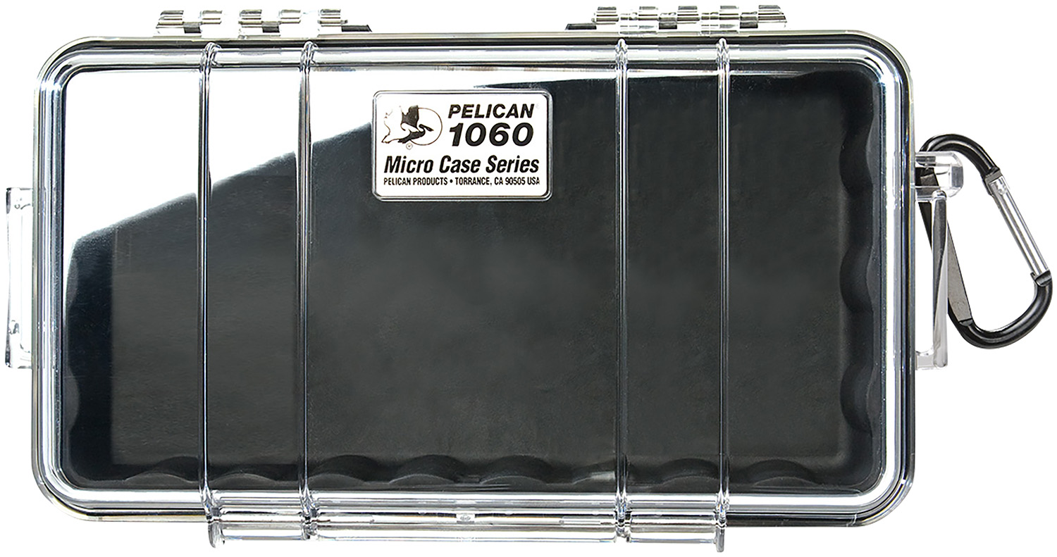 Pelican 1060025100 Micro Case Black/Clear Polycarbonate 9.88″ Long