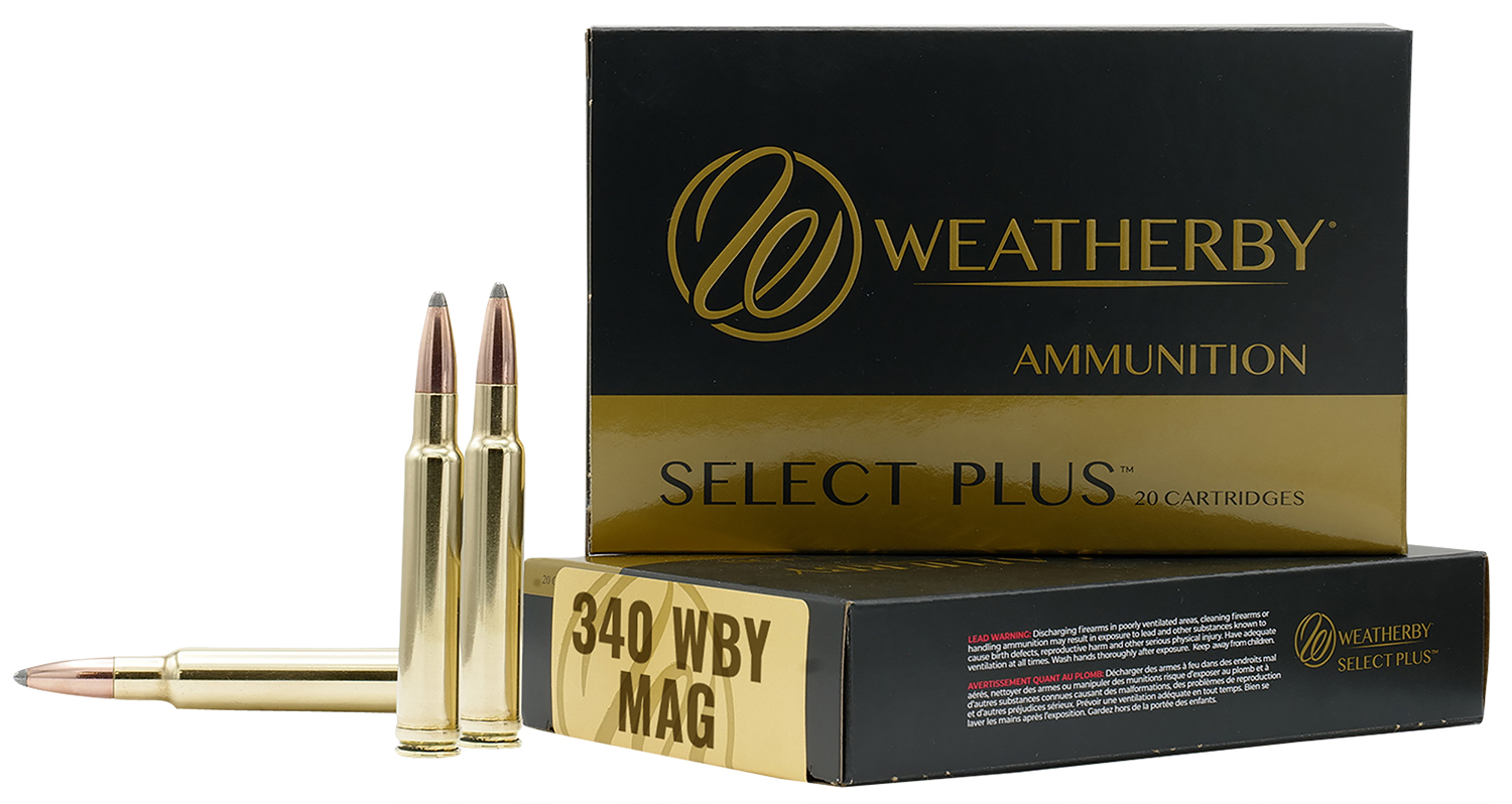 Weatherby B340225TTSX Select Plus  340WthbyMag 225gr Barnes Tipped TSX Lead Free 20 Per Box/10 Case