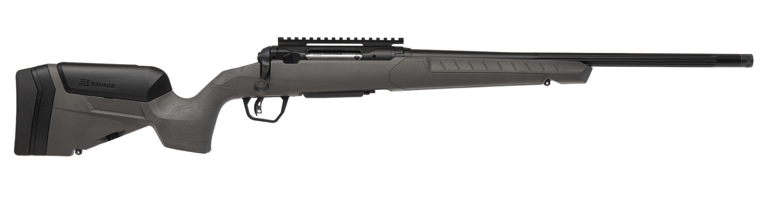 Savage Arms 32405 110 Trailblazer 243 Win 4+1 20″ Fluted Barrel, Flat Dark Gray Adj LOP Synthetic Stock, Right Hand
