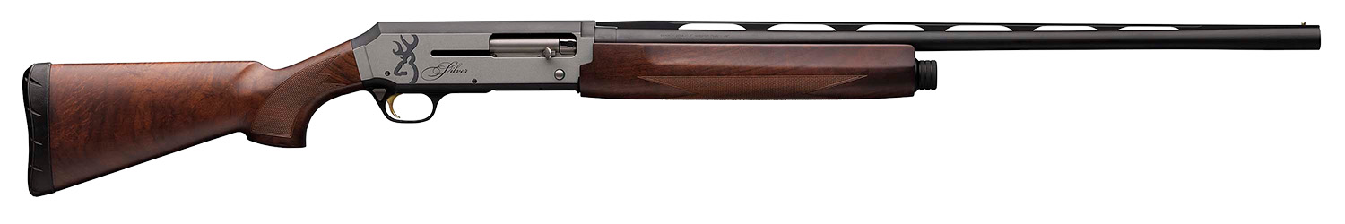 Browning 011413605 Silver Field 20 Gauge 26″ 3″ 4+1, Alloy Receiver With Silver/Matte Black Bi-Tone Finish, Satin Turkish Walnut Stock With Cut Checkering