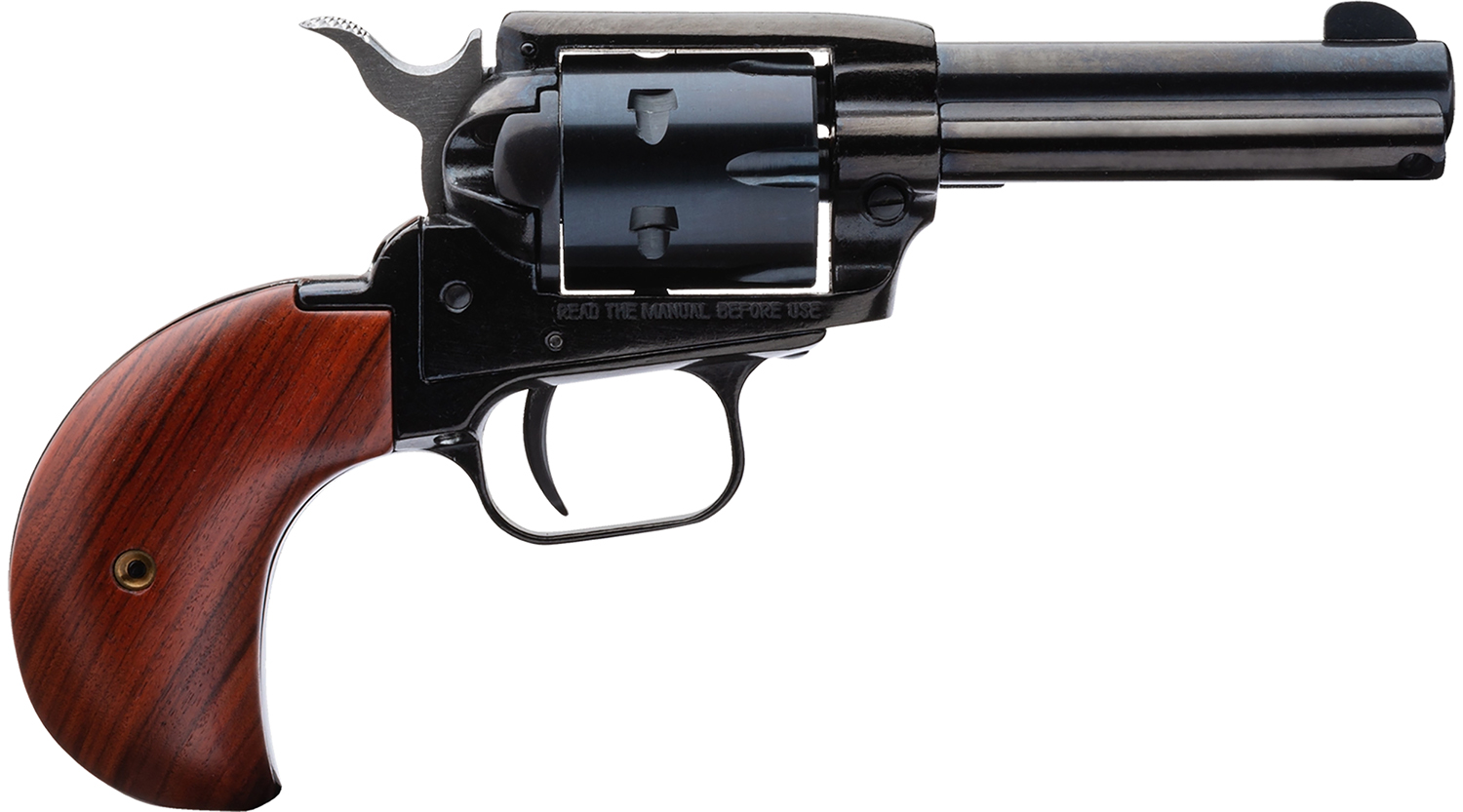 Heritage Mfg RR22MB3BH Rough Rider 22 LR/22 WMR 6 Shot, 3.50″ Black Steel Barrel, Cylinder & Zinc Alloy Frame, Cocobolo Bird Head Grip, Hammer/Thumb Safety, Exposed Hammer