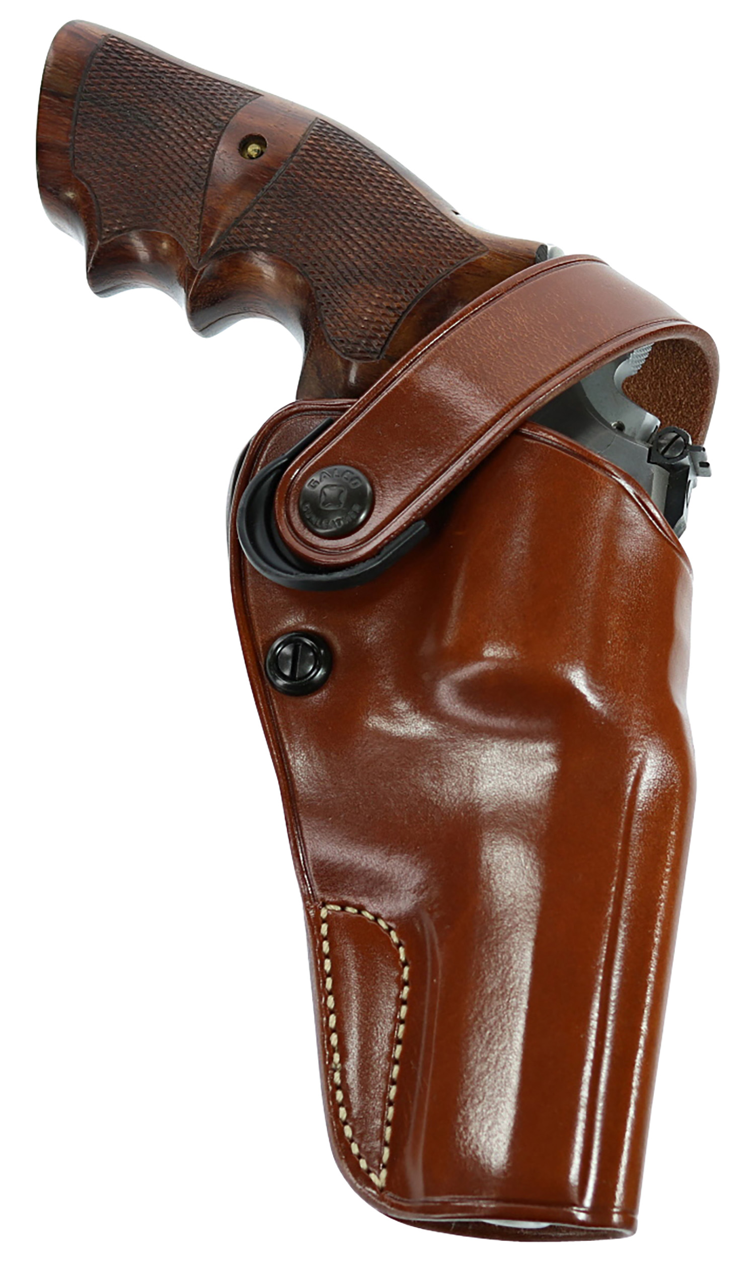 Galco DAO106 DAO OWB Tan Leather Belt Slide Fits S&W L Frame Fits 6″ Barrel Right Hand
