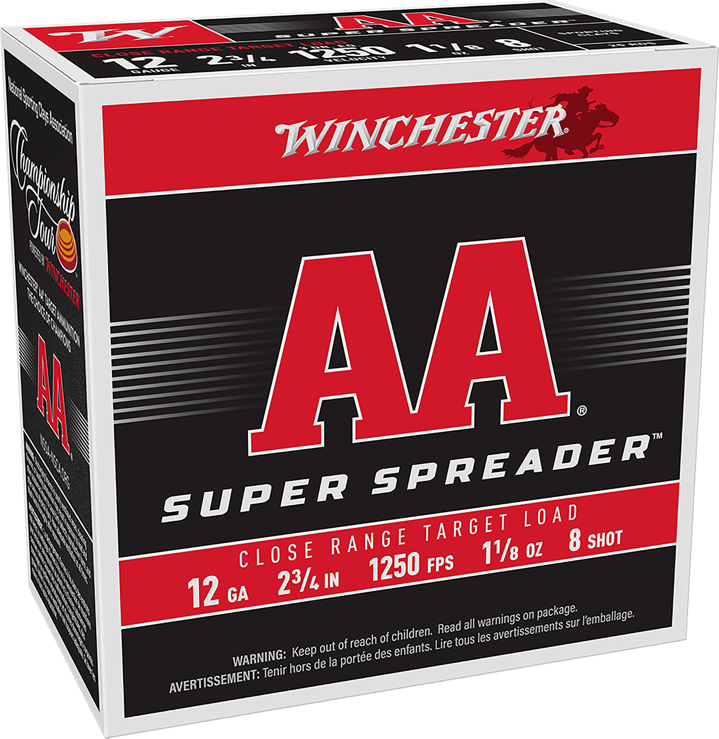 Winchester Ammo AAS128 AA Super Spreader 12Gauge 2.75″ 1 1/8oz 25 Per Box/10 Case