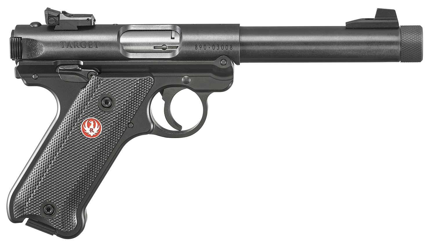 Ruger 40178 Mark IV Target Sports South Exclusive 22 LR 10+1 5.50″ Blued Threaded Bull Barrel,  Blued Aluminum Frame, Black Checkered Polymer Grip, Right Hand, Two Magazines