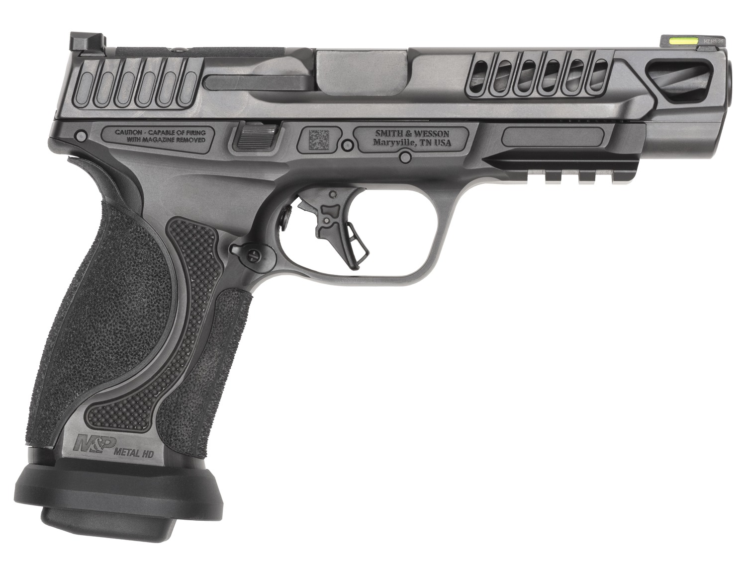 Smith & Wesson 14068 M&P M2.0 Competitor HD 9mm Luger 17+1 5″ Overall Black Armornite Stainless Steel Spiral Fluted Barrel, Lightening Cut/Optic Ready/Serrated Slide & Stainless Steel Frame w/Picatinn