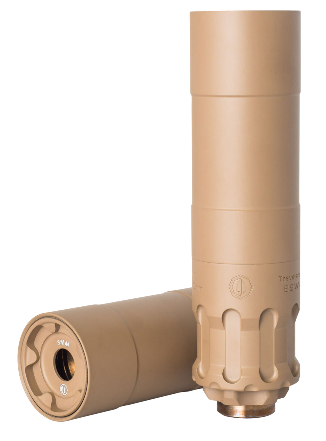 Rugged Suppressor OBSFDE9 Obsidian9 9mm Luger 1.37″ Flat Dark Earth Cerakote 17-4 Stainless Steel 1/2″-28 tpi