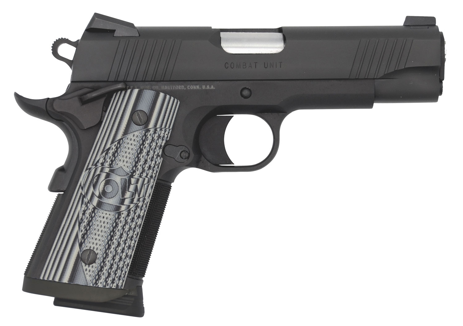 Colt Mfg O9840CCU 1911 Commander Combat Unit 45 ACP 4.25″ 7+1 Black PVD Black PVD Stainless Steel Slide Checkered & Scalloped Gray G10 Grip
