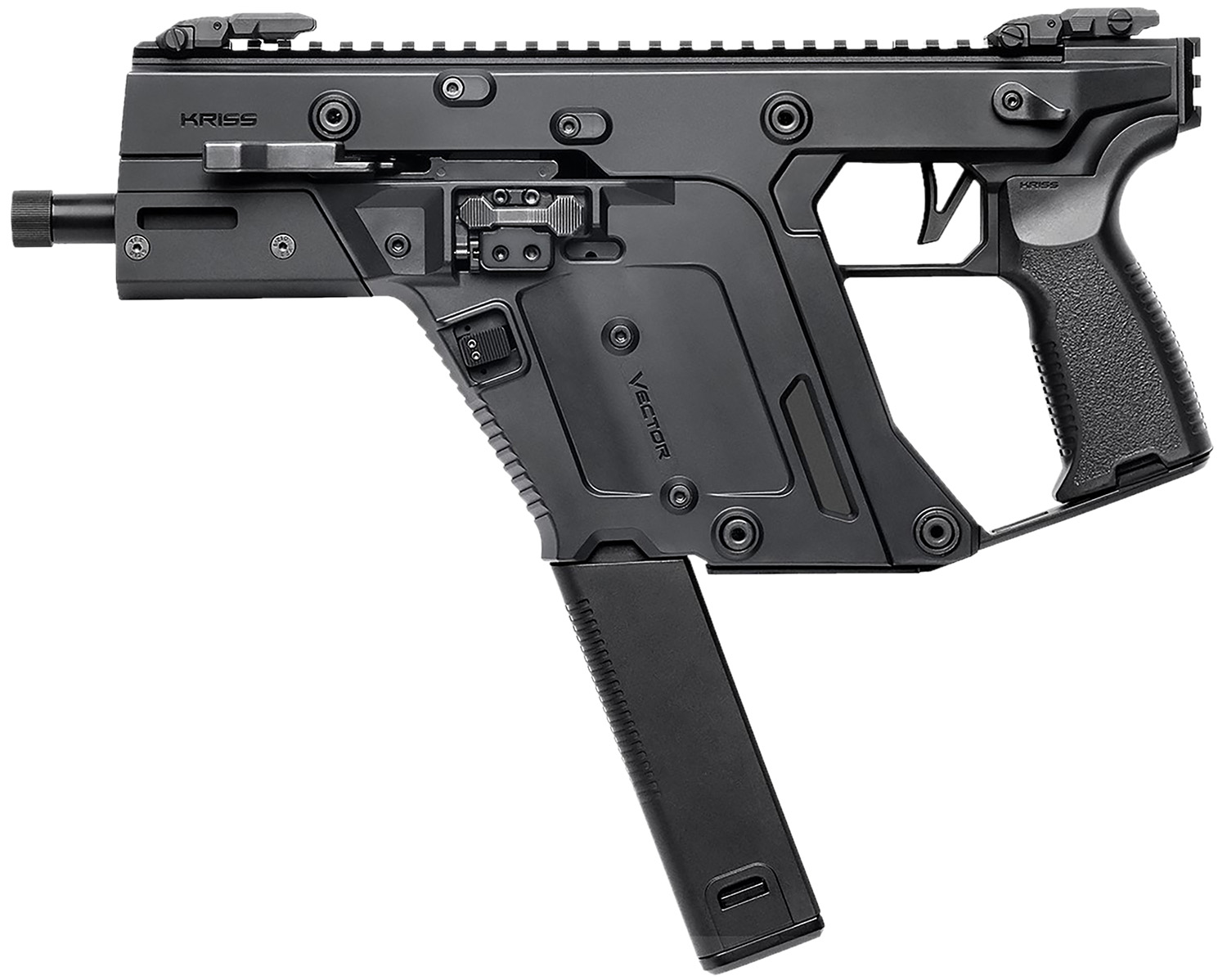 Kriss USA KV453PBL00 Vector SDP Gen3 45 ACP 30+1 5.50″ Black Nitride Threaded Barrel, M-LOK Handguard, Black Picatinny Rail Receiver & Rear, Black Polymer Grip, Ambidextrous, Glock Mag Compatible