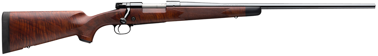 Winchester Repeating Arms 535203226 Model 70 Super Grade 270 Win Caliber with 5+1 Capacity, 24″ Barrel, High Polished Blued Metal Finish & Satin Fancy Walnut Stock Right Hand (Full Size)