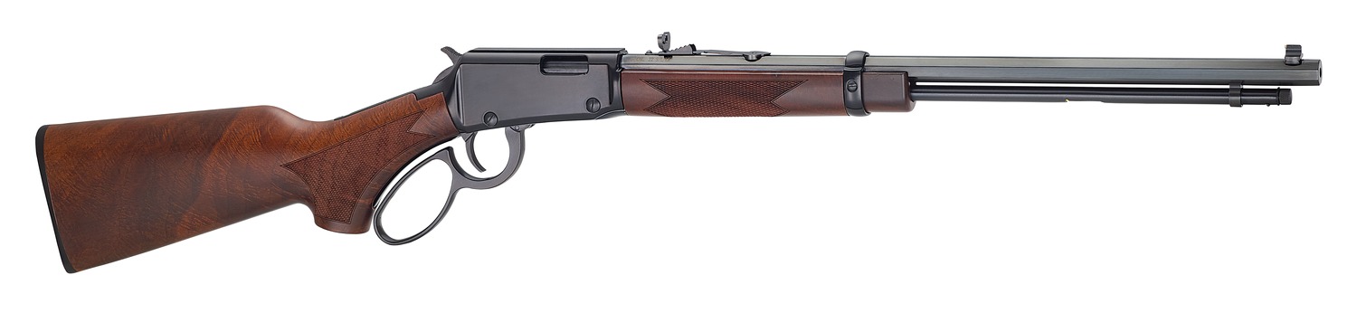 Henry H001TPG22 Western Frontier 22 S/L/LR 16/17/23+1 20″ Blued Octagon Barrel, Black Aluminum Grooved Receiver, American Walnut Fixed w/Pistol Grip Stock