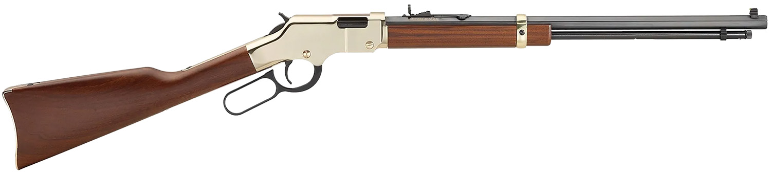 Henry H004M Golden Boy 22 WMR Caliber with 12+1 Capacity, 20.50″ Blued Barrel, Brasslite Metal Finish & American Walnut Stock Right Hand (Full Size)